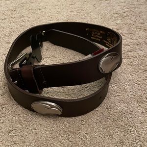 ZEP-PRO GENUINE FULL GRAIN LEATHER BELT WITH EAGLE CONCHO KIDS LARGE